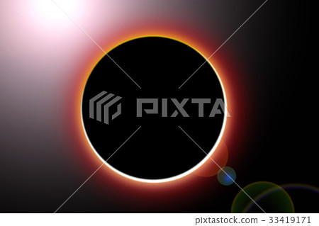 插图素材: solar eclipse of illumination design background