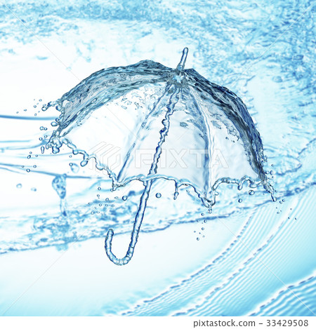 插图素材: water splash in the form of a umbrella.