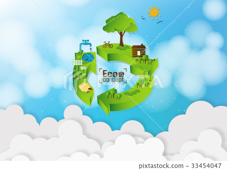 插图素材: ecology concept. save world vector illustration