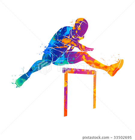 man jump hurdles 首页 插图 姿势_表情_动作 行为_动作 跳 man jump