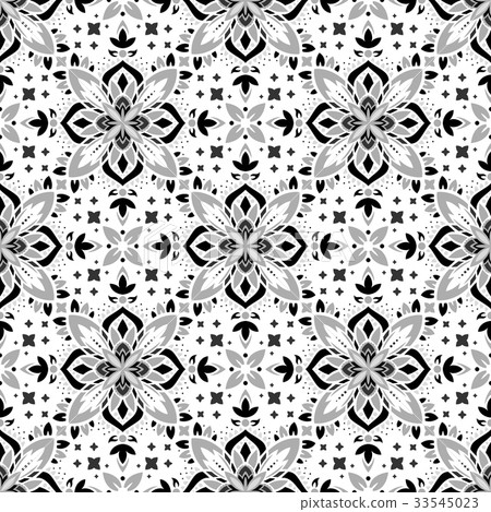 插图素材: mandala. ethnic motifs vector seamless pattern