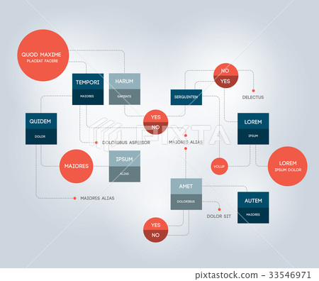 插图素材: flowchart. template, scheme, diagram, infographic.