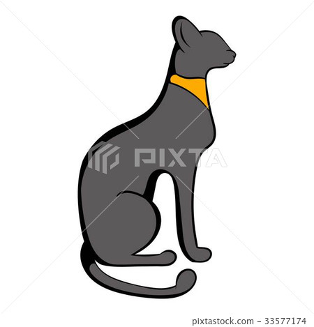 插图素材: egyptian cat icon cartoon