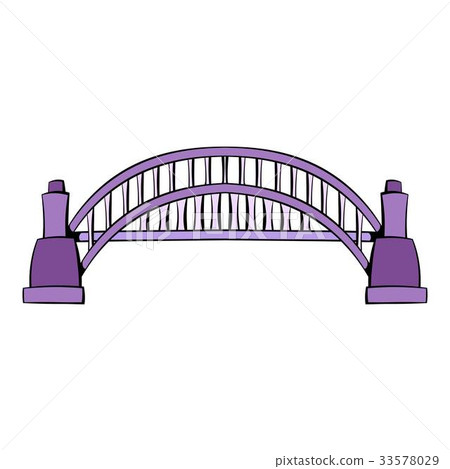 插图素材: sydney harbour bridge icon cartoon