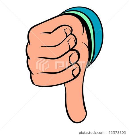 插图素材: thumb down gesture icon cartoon