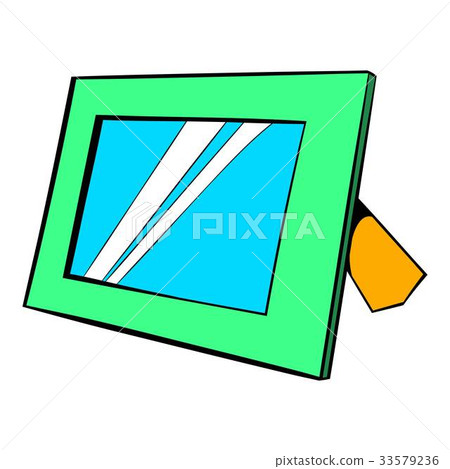 图库插图: photo frame icon cartoon