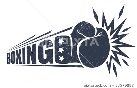 插图素材: vintage logo for boxing.