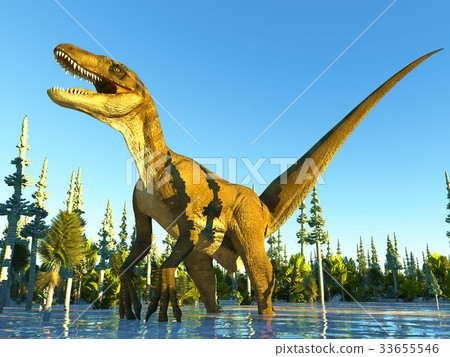 Velociraptor The Dinosaur D Rendering Stock Illustration