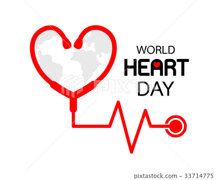 插图素材: world heart day icon design.