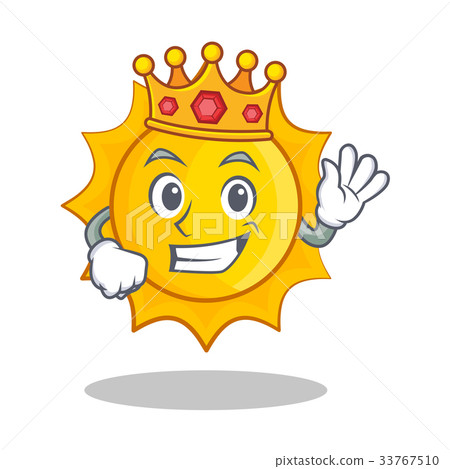 插图素材: king cute sun character cartoon