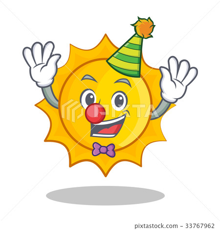 插图素材: clown cute sun character cartoon