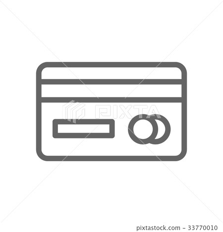 插图素材: simple credit card line icon. symbol and sign