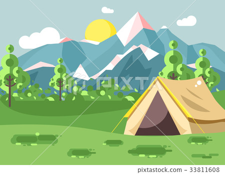 插图素材: vector illustration cartoon nature national park