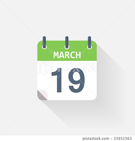 日历 插图 19 march calendar icon 首页 插图 文具 纸 日历 19 march