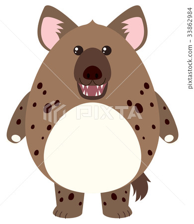 插图素材: hyena with round body