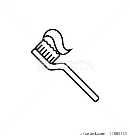 teeth brush sign. oral dental