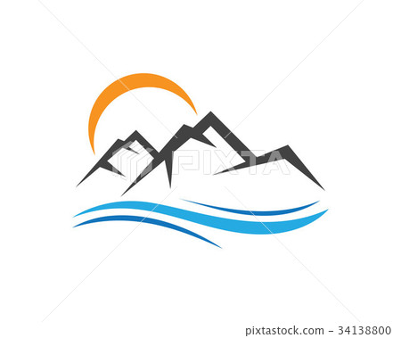 插图素材: mountain logo business template