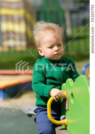 图库照片: one year old baby boy toddler