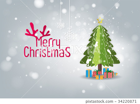 插图素材: merry christmas and happy new year