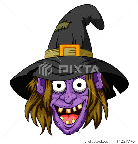 图库插图: witch head cartoon