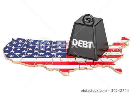 插图素材: united states national debt or budget deficit