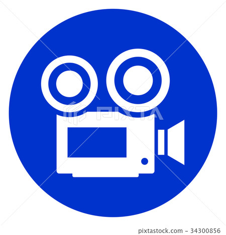 插图素材: movie camera circle icon