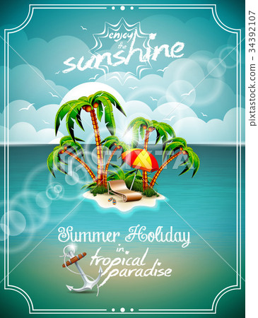 插图素材: vector illustration on a summer holiday theme 查看全部