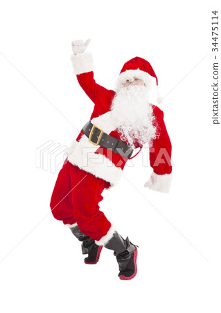图库照片: happy christmas santa claus dancing