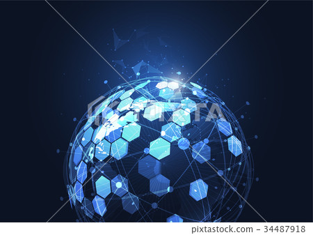 connection,connection reset 图库插图: global network connection. world map point