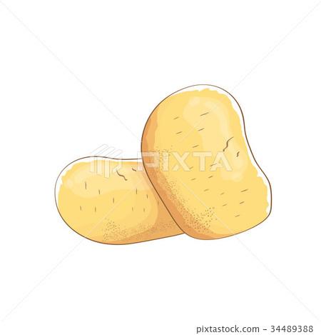 图库插图: vector funny cartoon cute brown potatoes set