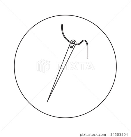 插图素材: needle with thread icon illustration design 查看全部