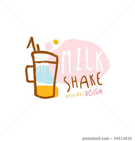 插图素材 milk shake logo original design element for 查看全部