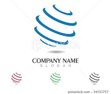 图库插图: wire world logo template vector