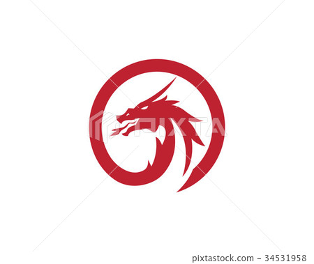 图库插图 head dragon logo template