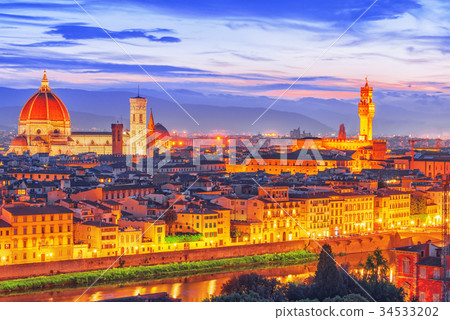 图库照片: beautiful landscape view of florence. italy.