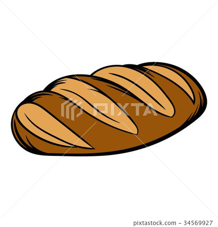 插图素材: fresh bread can icon cartoon