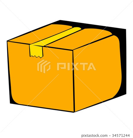 插图素材: cardboard box icon cartoon