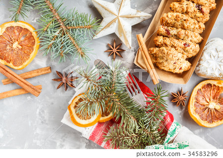 图库照片: christmas decoration, homemade cookies