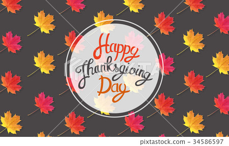插图素材 happy thanksgiving day background with shiny