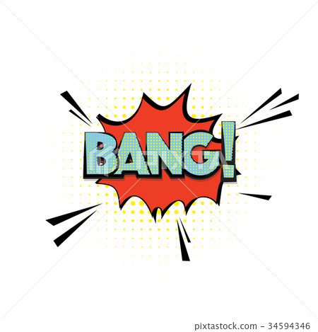 插图素材: vector bang cloud in pop art style. cool colorful