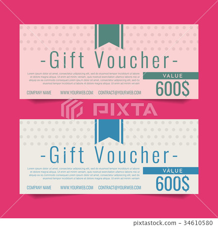 插图素材: gift voucher vector background for banner