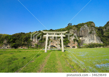 图库照片 鸟居 鸟居门 耶马溪