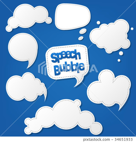 图库插图: speech bubble set