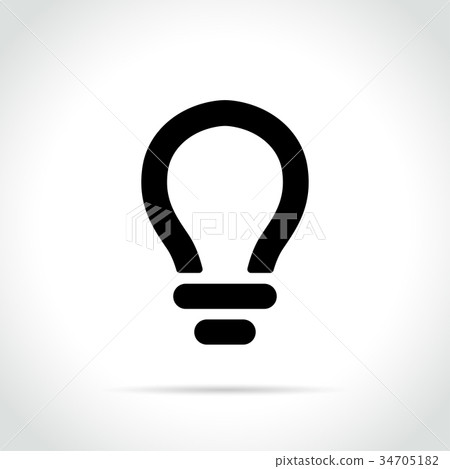 插图素材: light bulb icon on white background