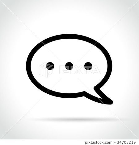 插图素材: speech icon on white background