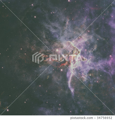 stock photo: mystic mountain. region in the carina nebula.