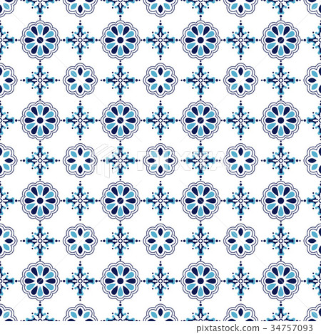 Seamless Background Retro Vintage Pattern Stock Illustration