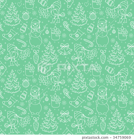 插图素材: seamless christmas pattern