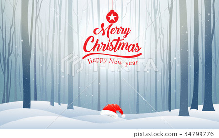 图库插图: christmas and happy new year, typography, xmas
