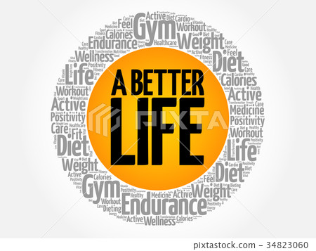 图库插图: a better life circle stamp